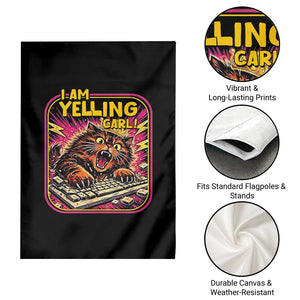 Funny I Am Yelling Carl Garden Flag Screaming Donut Cat Meme TS14 Print Your Wear
