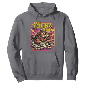 Funny I Am Yelling Carl Hoodie Screaming Donut Cat Meme TS14 Charcoal Print Your Wear