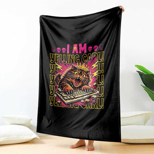 Funny I Am Yelling Carl Donut Cat Meme Throw Blanket TS14 Print Your Wear
