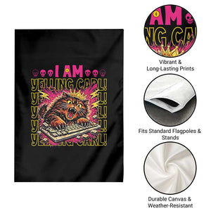 Funny I Am Yelling Carl Donut Cat Meme Garden Flag TS14 Print Your Wear