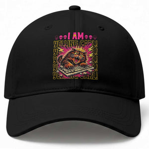 Funny I Am Yelling Carl Donut Cat Meme Baseball Cap TS14 Print Your Wear