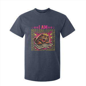 Funny I Am Yelling Carl Donut Cat Meme T Shirt For Kid TS14 Navy Print Your Wear