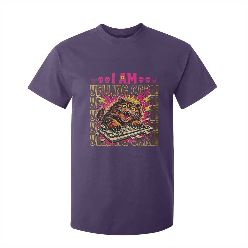 Funny I Am Yelling Carl Donut Cat Meme T Shirt For Kid TS14 Purple Print Your Wear