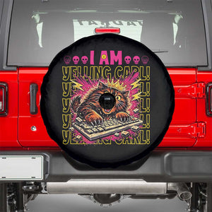 Funny I Am Yelling Carl Donut Cat Meme Spare Tire Cover TS14 Black Print Your Wear