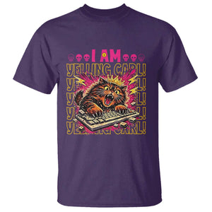 Funny I Am Yelling Carl Donut Cat Meme T Shirt TS14 Purple Print Your Wear