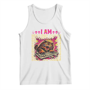 Funny I Am Yelling Carl Donut Cat Meme Tank Top TS14 White Print Your Wear