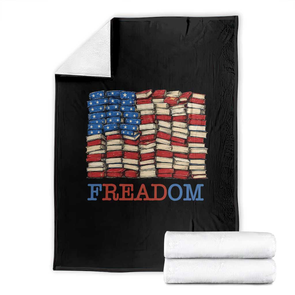 Freedom to Read Books Freadom Throw Blanket USA Flag Patriotic Library Book Lover TS14 Black Print Your Wear