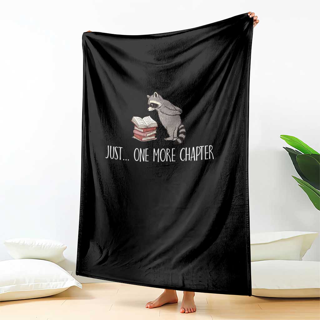 Just One More Chapter Throw Blanket Funny Raccoon Reading Book Lover Gift TS14 Print Your Wear