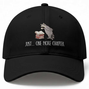 Just One More Chapter Baseball Cap Funny Raccoon Reading Book Lover Gift TS14 Print Your Wear