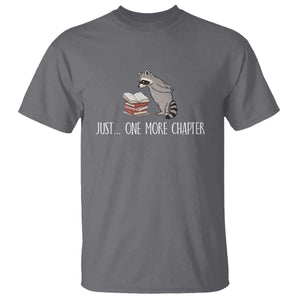 Just One More Chapter T Shirt Funny Raccoon Reading Book Lover Gift TS14 Charcoal Print Your Wear