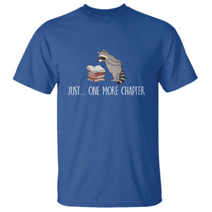 Just One More Chapter T Shirt Funny Raccoon Reading Book Lover Gift TS14 Royal Blue Print Your Wear