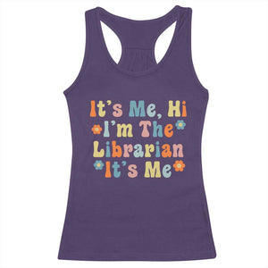 It's Me Hi I'm The Librarian Summer Reading Racerback Tank Top Funny Back to School TS14 Purple Print Your Wear