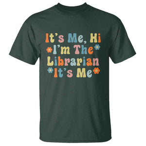 It's Me Hi I'm The Librarian Summer Reading T Shirt Funny Back to School TS14 Dark Forest Green Print Your Wear