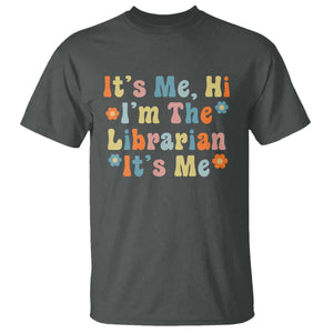 It's Me Hi I'm The Librarian Summer Reading T Shirt Funny Back to School TS14 Dark Heather Print Your Wear