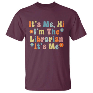 It's Me Hi I'm The Librarian Summer Reading T Shirt Funny Back to School TS14 Maroon Print Your Wear