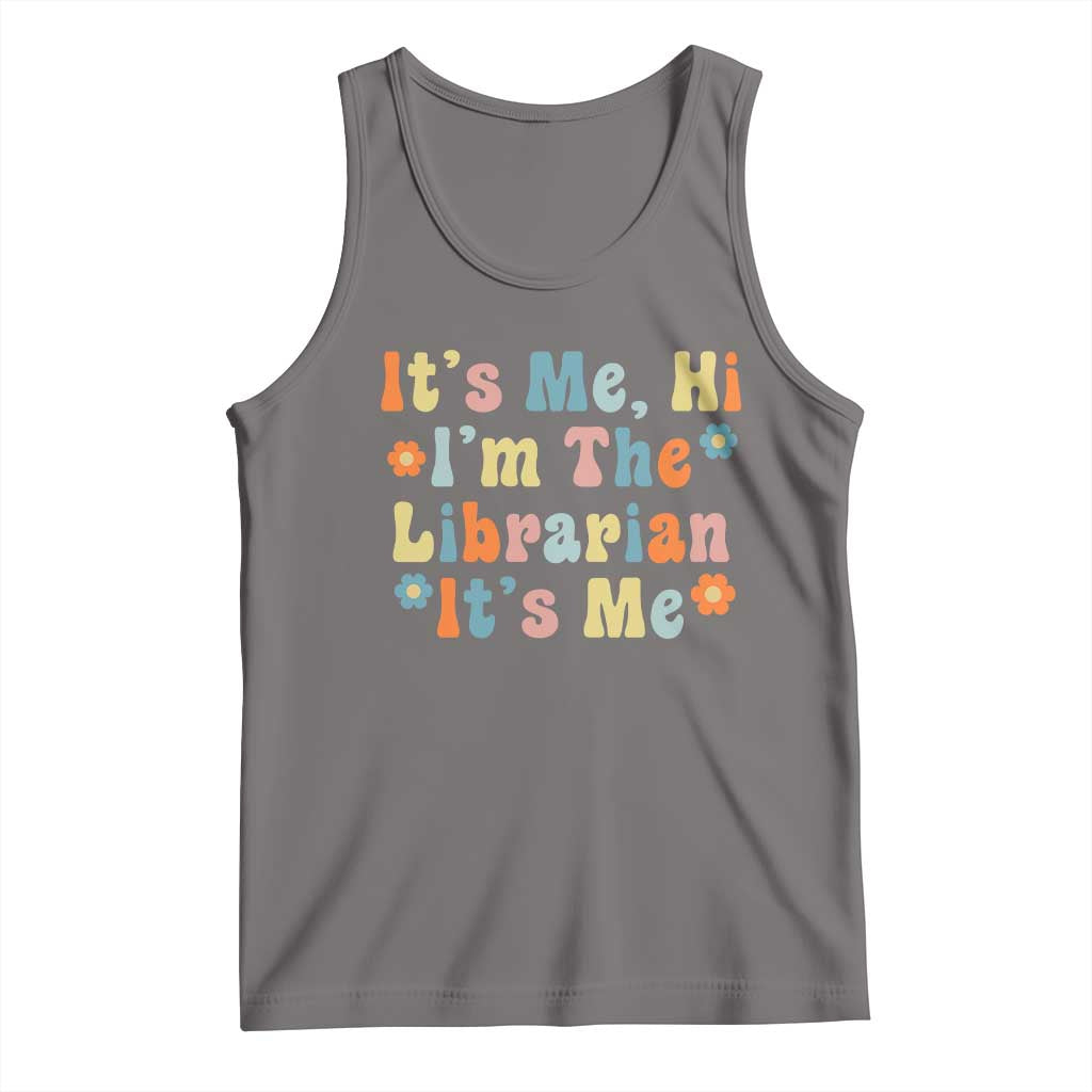 It's Me Hi I'm The Librarian Summer Reading Tank Top Funny Back to School TS14 Deep Heather Print Your Wear