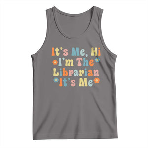 It's Me Hi I'm The Librarian Summer Reading Tank Top Funny Back to School TS14 Deep Heather Print Your Wear