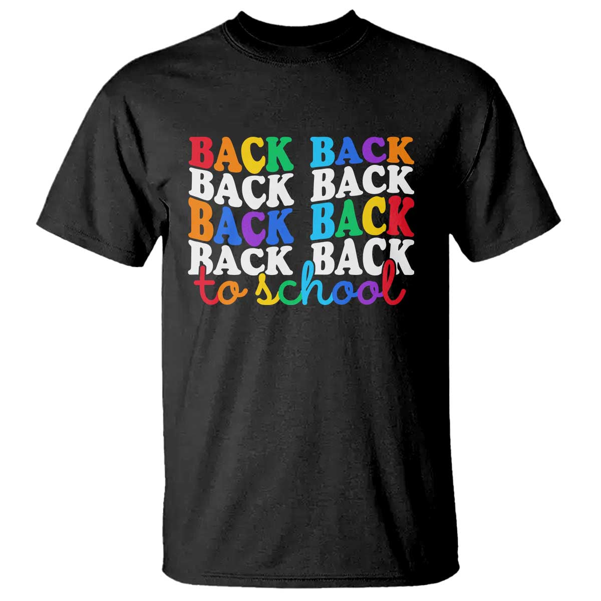 Groovy Back To School T Shirt First Day of School Colorful Teacher Student Kids TS14 Black Print Your Wear