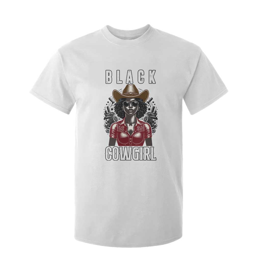 Black Cowgirl Rodeo T Shirt For Kid African American Western Country Texas TS14 White Print Your Wear