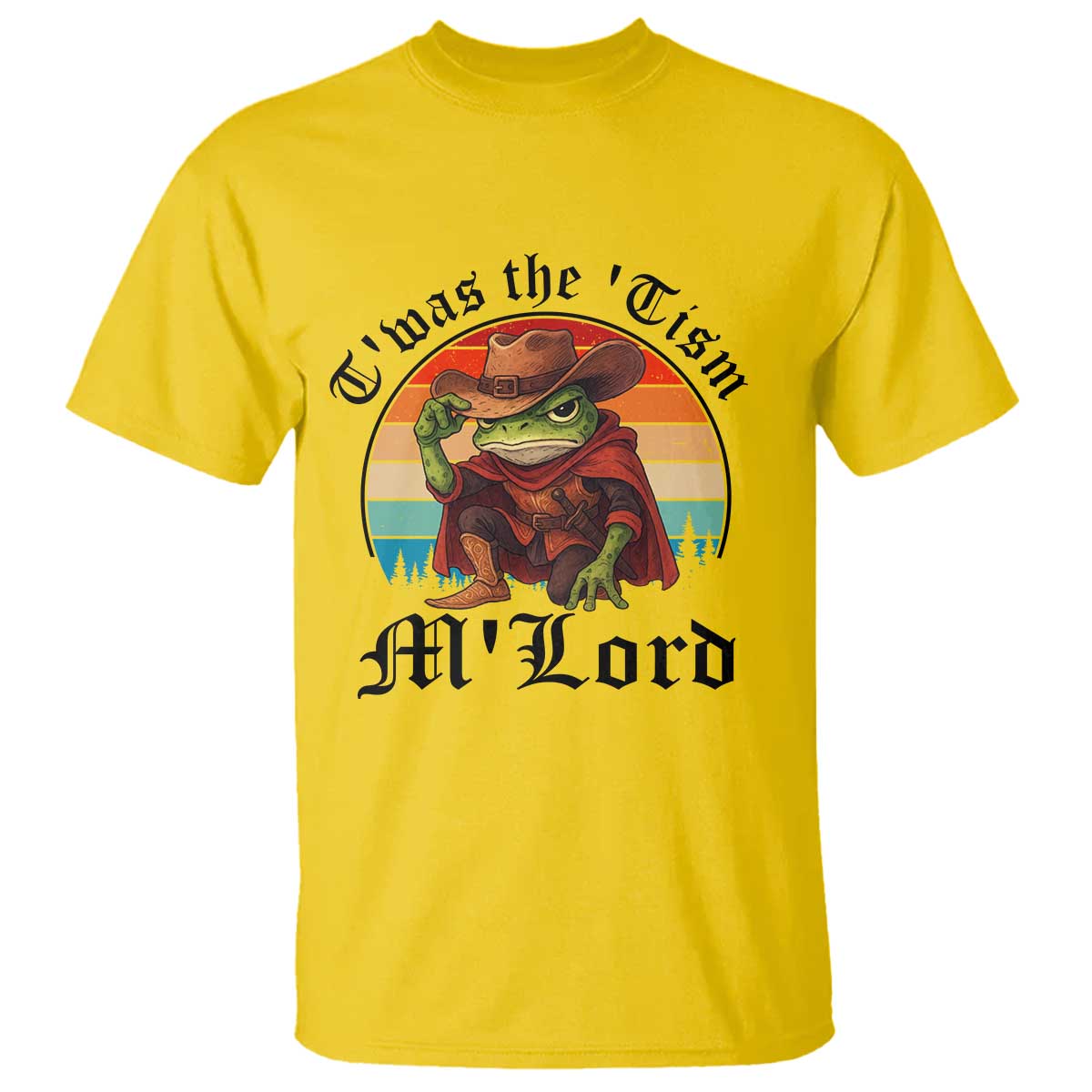 Funny Frog Knight T Shirt T'was The 'Tism M'Lord Medieval Knight TS14 Daisy Print Your Wear