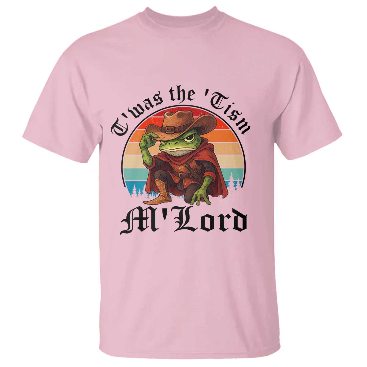Funny Frog Knight T Shirt T'was The 'Tism M'Lord Medieval Knight TS14 Light Pink Print Your Wear