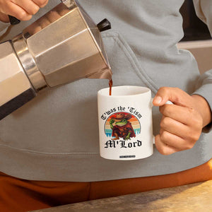 Funny Frog Knight Coffee Mug T'was The 'Tism M'Lord Medieval Knight TS14 Print Your Wear