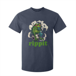 Rippit Stoner Frog T Shirt For Kid Smoking Weed Pot Marijuana Cannabis 420 TS14 Navy Print Your Wear