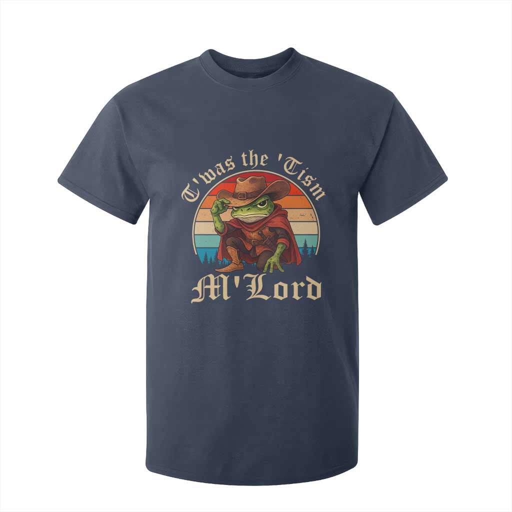 Funny Frog Autism T Shirt For Kid T'was The 'Tism M'Lord TS14 Navy Print Your Wear