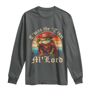 Funny Frog Autism Long Sleeve Shirt T'was The 'Tism M'Lord TS14 Dark Heather Print Your Wear