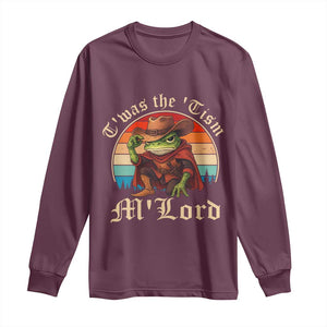 Funny Frog Autism Long Sleeve Shirt T'was The 'Tism M'Lord TS14 Maroon Print Your Wear