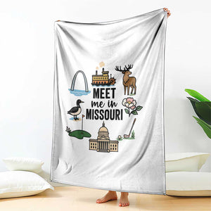 Meet Me in Missouri State Map Souvenir Throw Blanket TS14 Print Your Wear