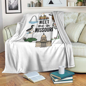 Meet Me in Missouri State Map Souvenir Throw Blanket TS14 Print Your Wear