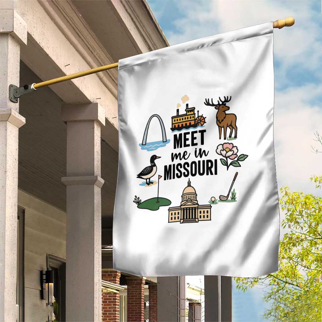Meet Me in Missouri State Map Souvenir Garden Flag TS14 Print Your Wear