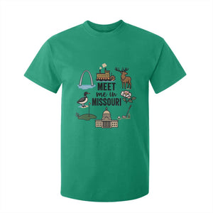 Meet Me in Missouri State Map Souvenir T Shirt For Kid TS14 Irish Green Print Your Wear