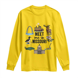 Meet Me in Missouri State Map Souvenir Long Sleeve Shirt TS14 Daisy Print Your Wear
