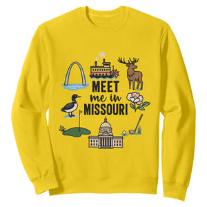 Meet Me in Missouri State Map Souvenir Sweatshirt TS14 Daisy Print Your Wear