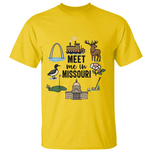 Meet Me in Missouri State Map Souvenir T Shirt TS14 Daisy Print Your Wear