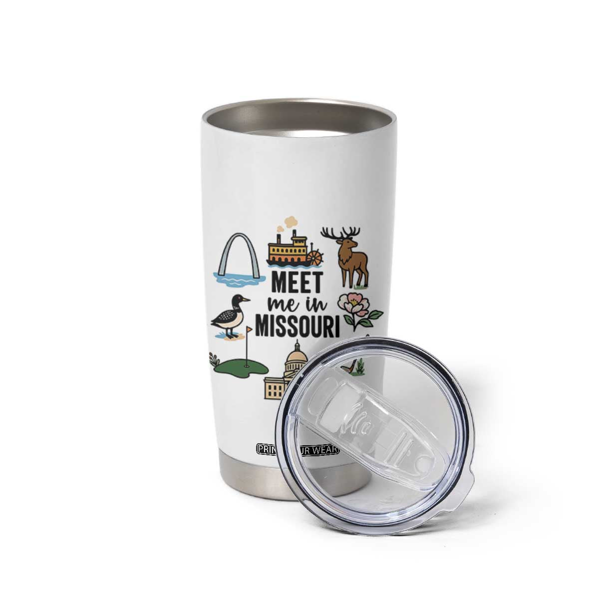 Meet Me in Missouri State Map Souvenir Tumbler Cup TS14 Print Your Wear