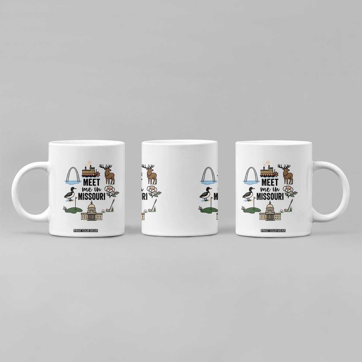 Meet Me in Missouri State Map Souvenir Coffee Mug TS14 Print Your Wear