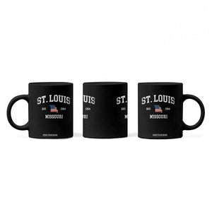 St. Louis Missouri MO Coffee Mug Vintage American Flag Missouri State TS14 Print Your Wear
