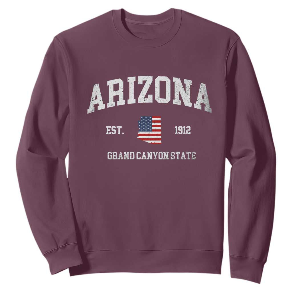 Arizona Grand Canyon State America USA Souvenir Sweatshirt TS14 Maroon Print Your Wear