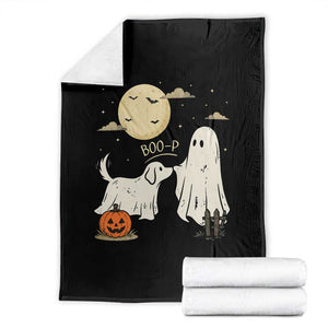Boo Boo-p Dog Ghost Throw Blanket Funny Halloween Dog Lovers