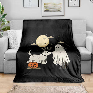 Boo Boo-p Dog Ghost Throw Blanket Funny Halloween Dog Lovers