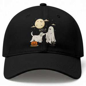 Boo Boo-p Dog Ghost Baseball Cap Funny Halloween Dog Lovers