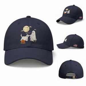 Boo Boo-p Dog Ghost Baseball Cap Funny Halloween Dog Lovers