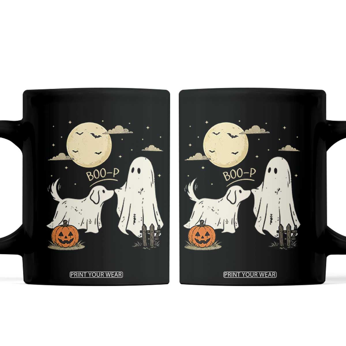 Boo Boo-p Dog Ghost Coffee Mug Funny Halloween Dog Lovers