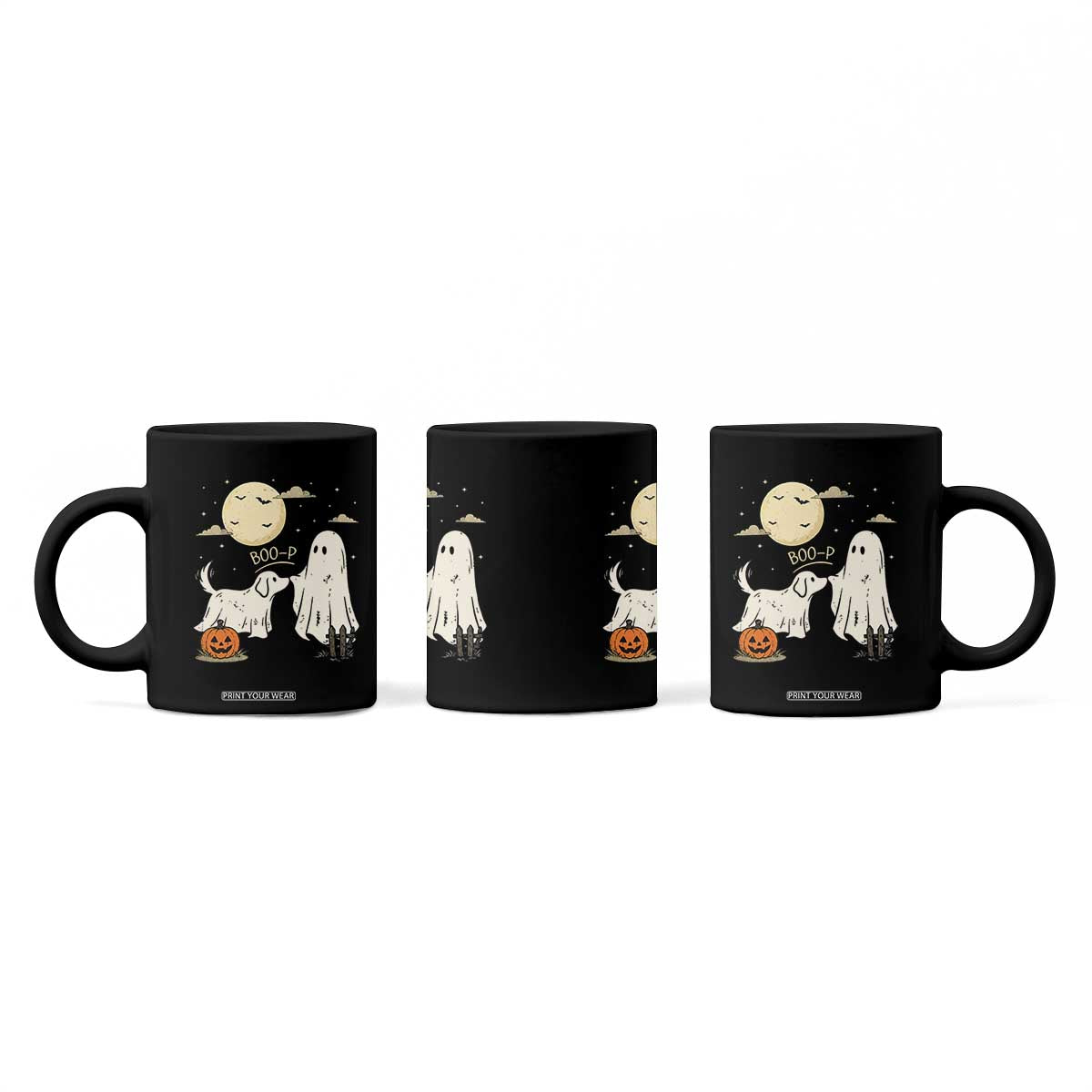 Boo Boo-p Dog Ghost Coffee Mug Funny Halloween Dog Lovers