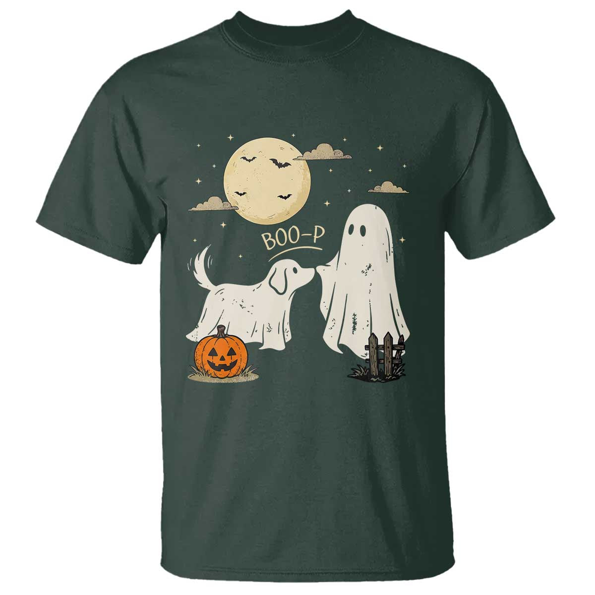 Boo Boo-p Dog Ghost T Shirt Funny Halloween Dog Lovers