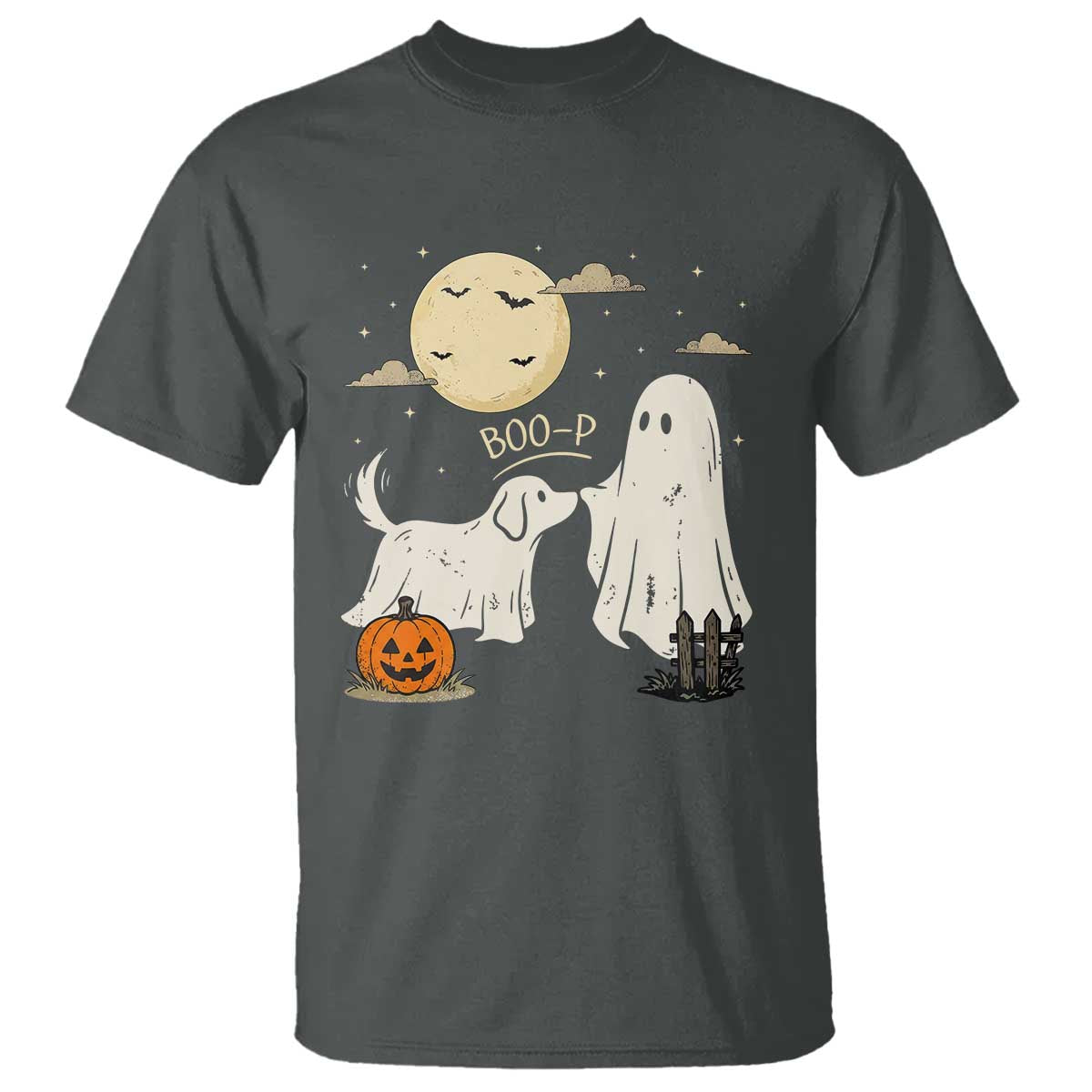Boo Boo-p Dog Ghost T Shirt Funny Halloween Dog Lovers