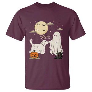 Boo Boo-p Dog Ghost T Shirt Funny Halloween Dog Lovers